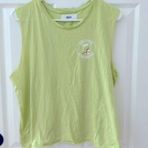 SoulCycle sleeveless tank. Yellow/green color with logo. Never worn.